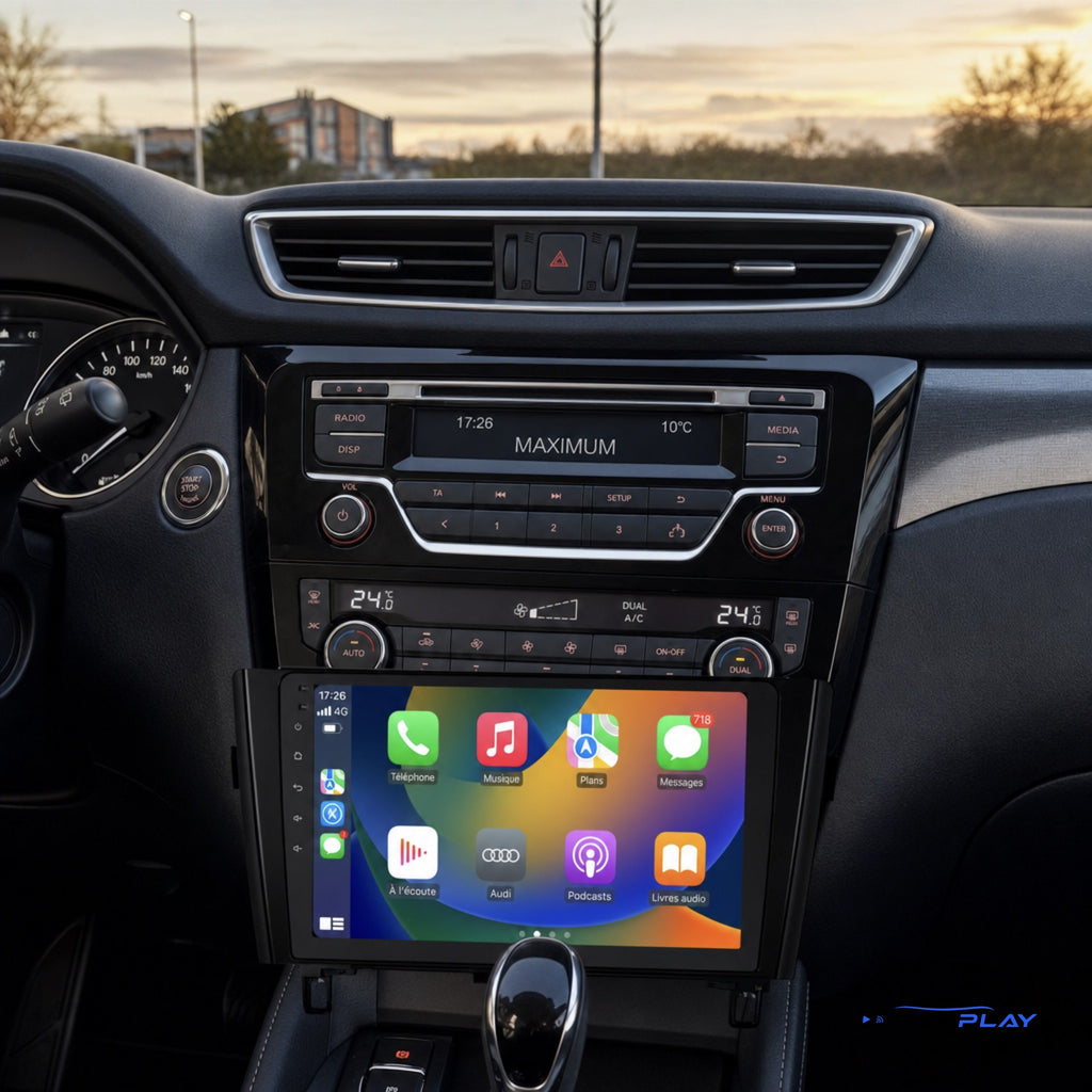 Écran CarPlay compatible avec Nissan X-Trail [2013-2017] - Audio classique - Sans caméra d'origine