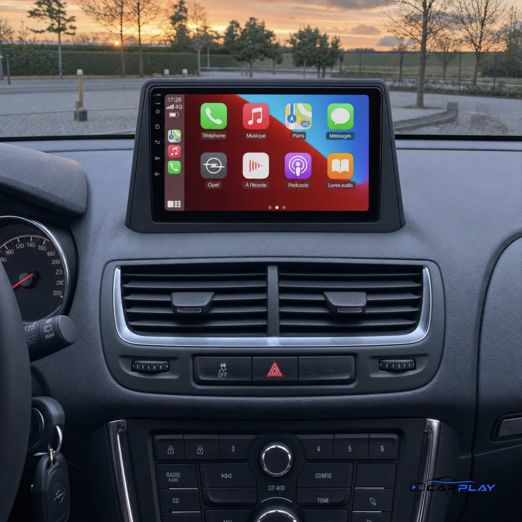 Écran CarPlay compatible avec Opel MOKKA [2012-2016] - Aérations carrées