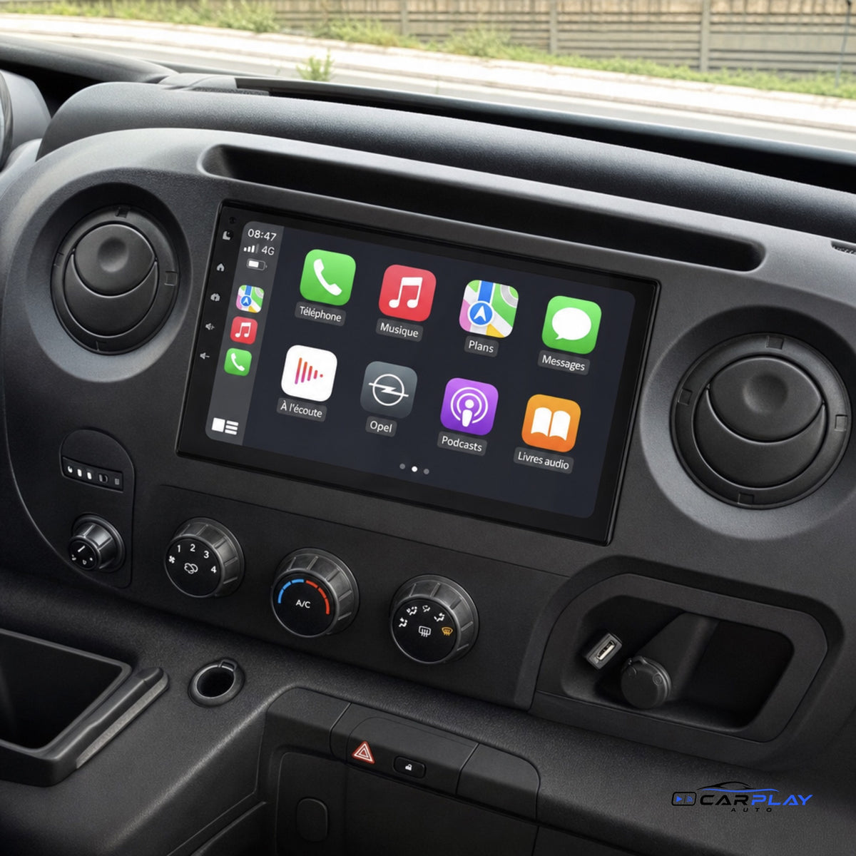 Écran CarPlay compatible avec Opel Movano [2010-2021]