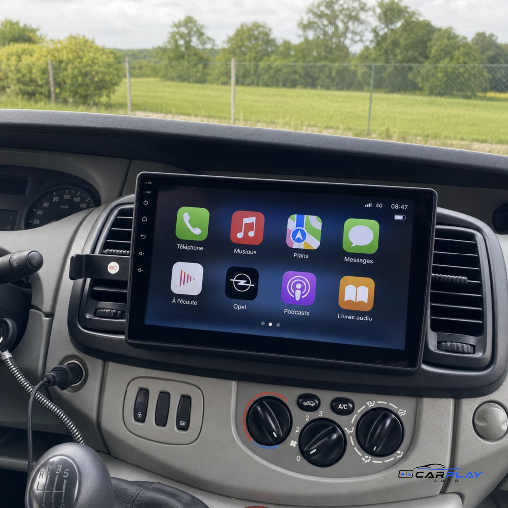 Écran CarPlay compatible avec Opel Vivaro [2006-2010] - GRAND ÉCRAN TACTILE