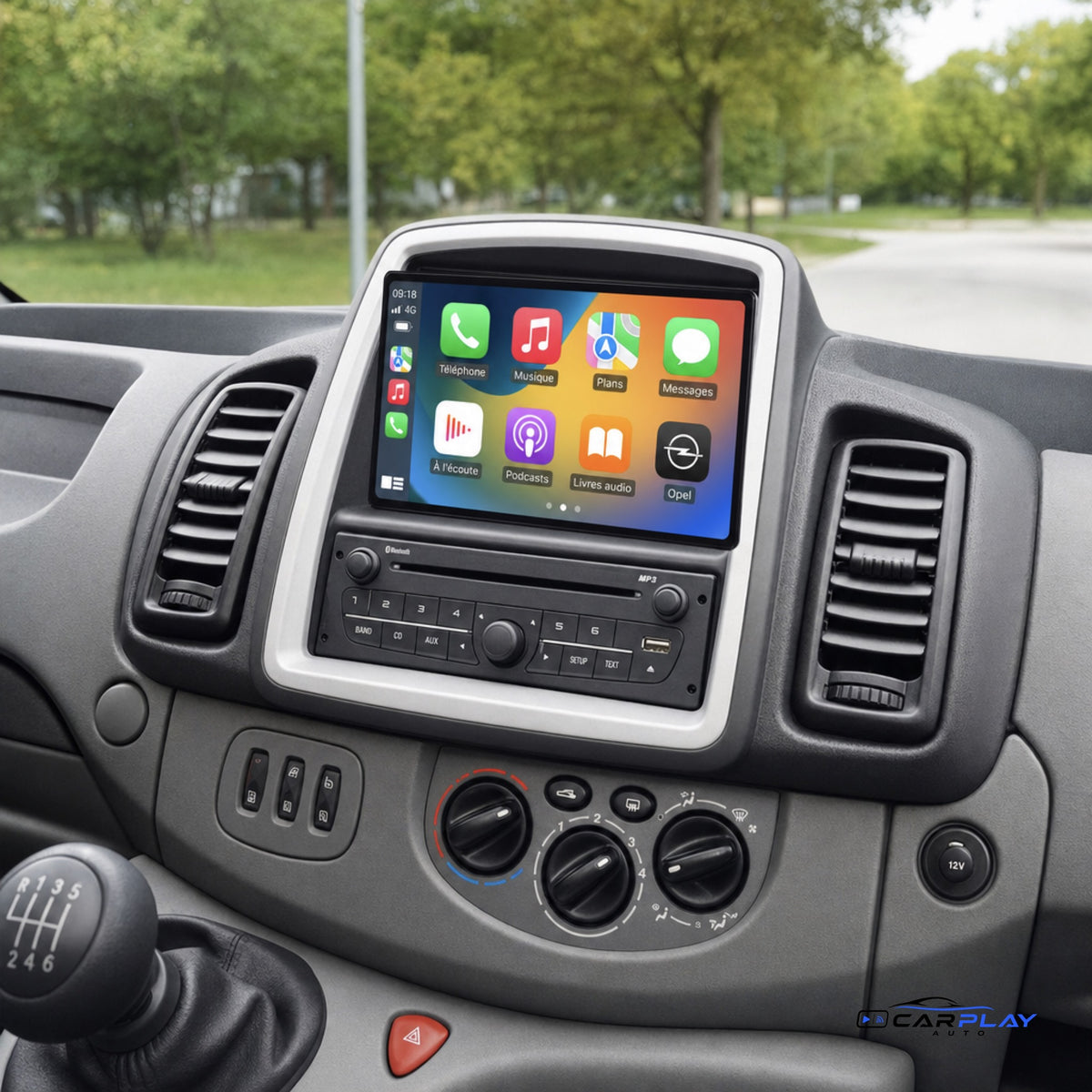 Écran CarPlay compatible avec Opel Vivaro [2010-2014] - GRAND ÉCRAN TACTILE