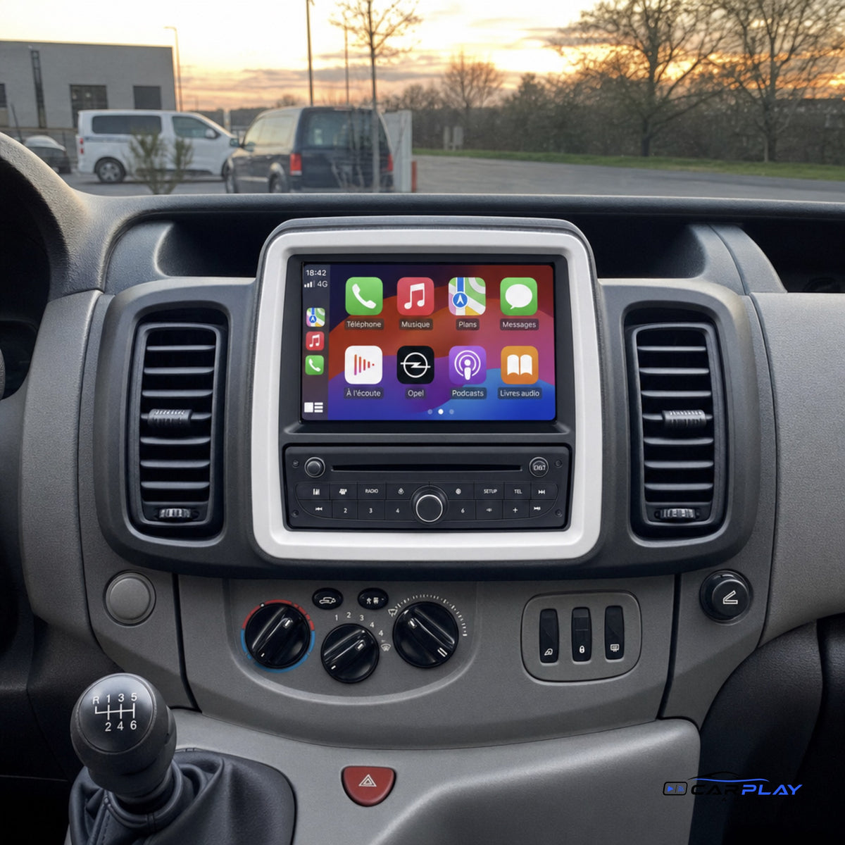 Écran CarPlay compatible avec Opel Vivaro [2010-2014] - GRAND ÉCRAN TACTILE