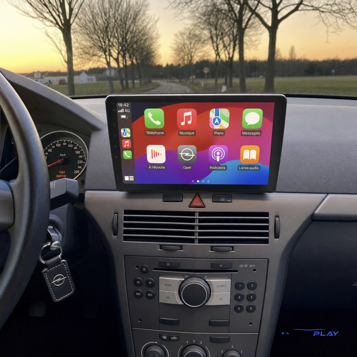 Écran CarPlay compatible avec Opel Zafira B [2005-2016] - Grand Écran tactile