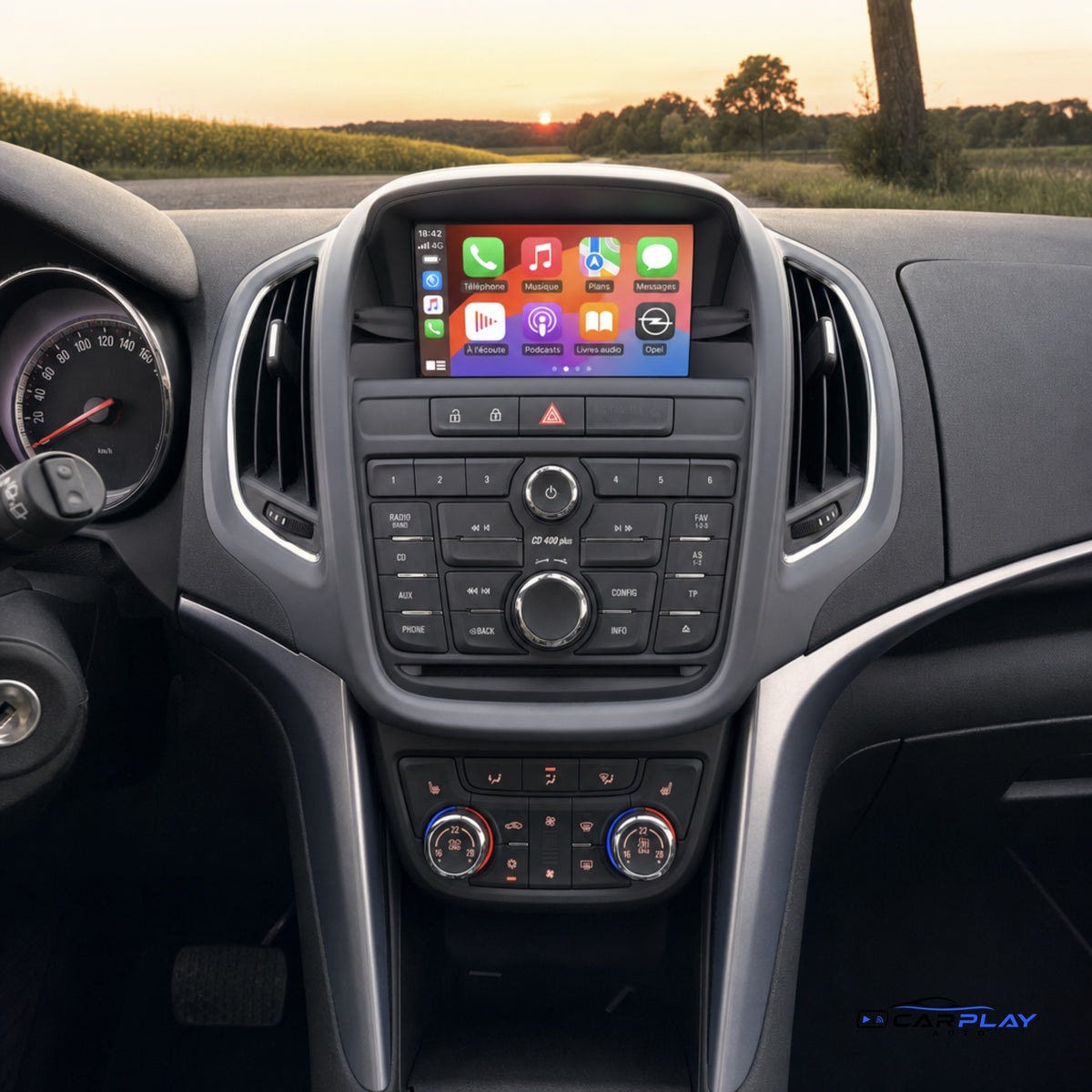 Écran CarPlay compatible avec Opel Zafira Tourer [2006-2014]