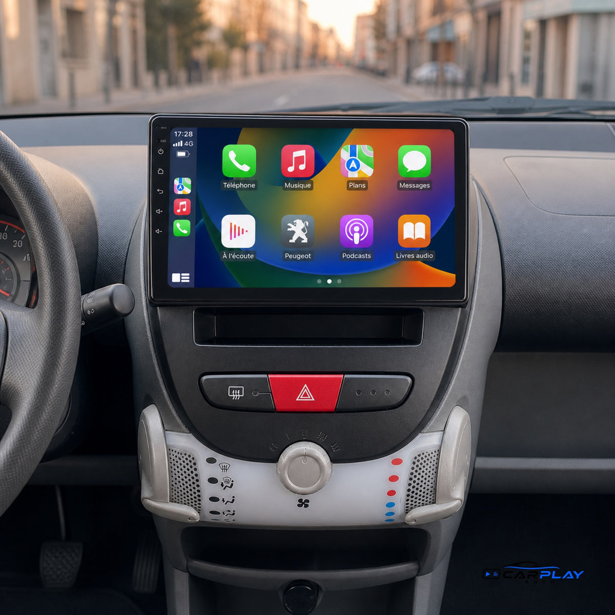 Écran CarPlay compatible avec Peugeot 107 [2005-2014]