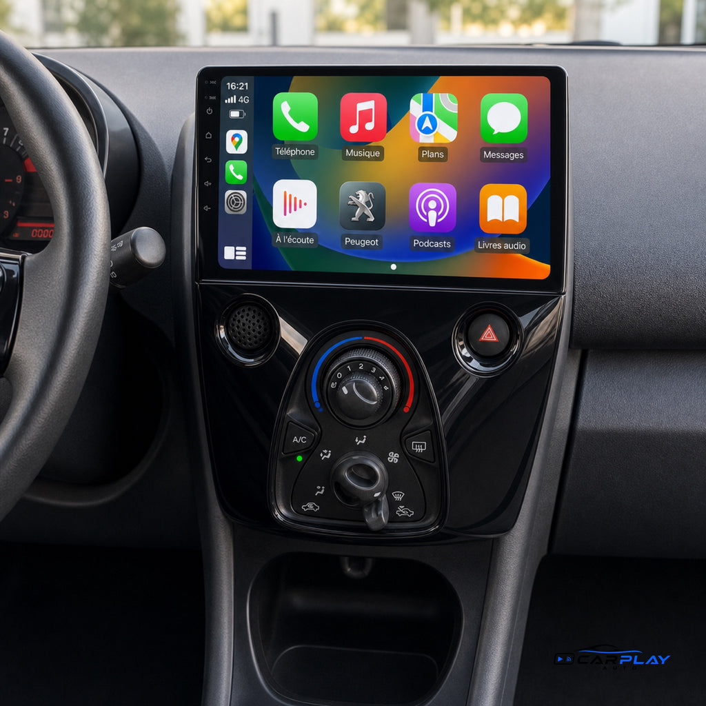 Écran CarPlay compatible avec Peugeot 108 [2014-2021]