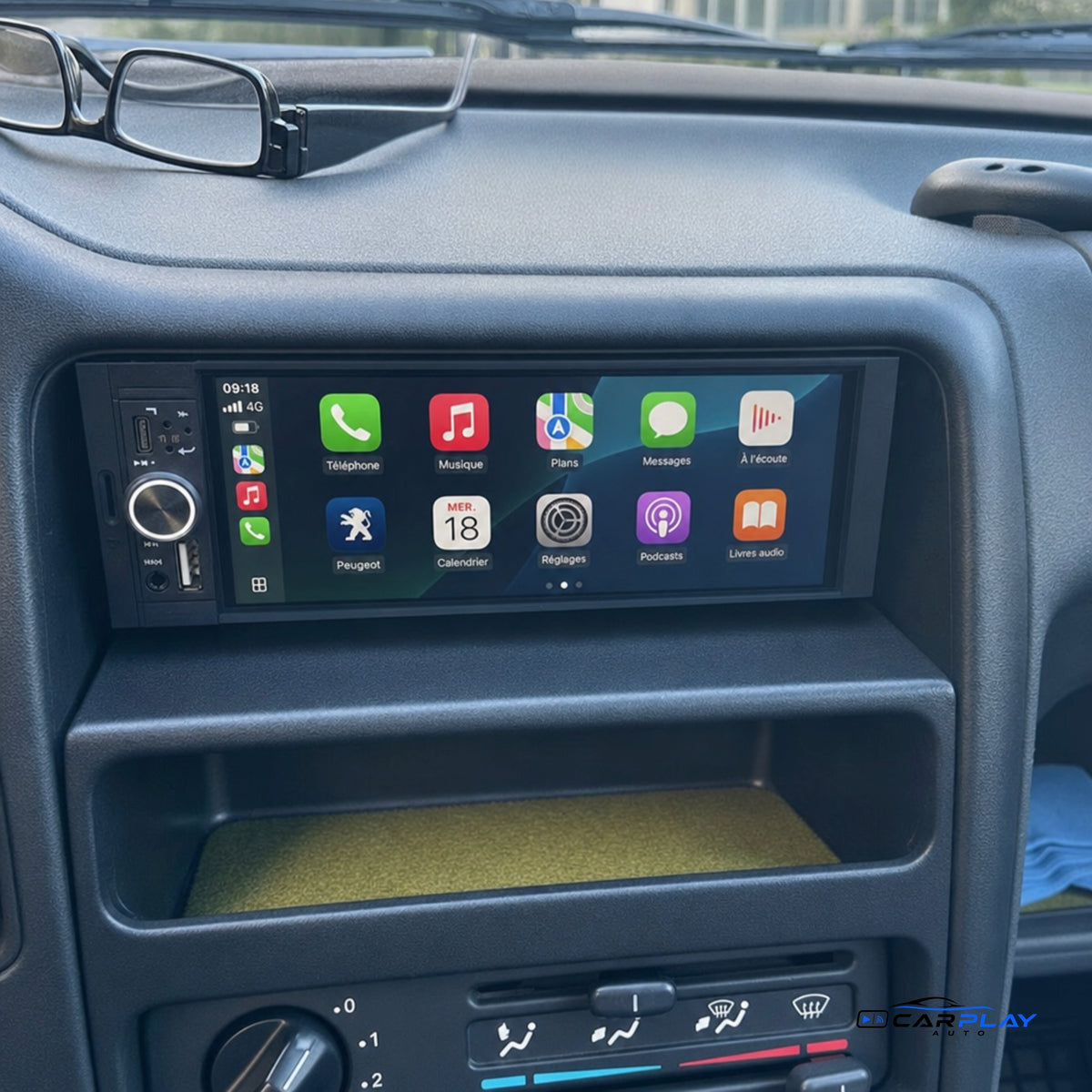 Écran CarPlay compatible avec Peugeot 207 [2006-2015]