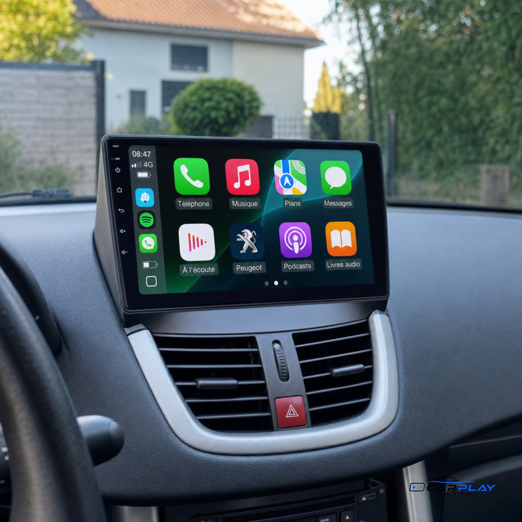 Écran CarPlay compatible avec Peugeot 207 [2006-2015]