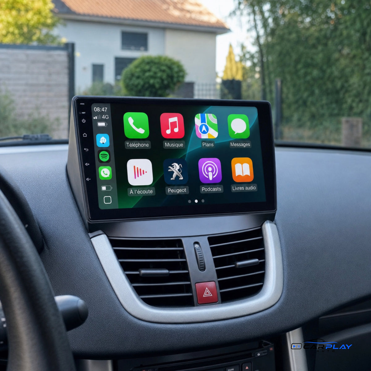 Écran CarPlay compatible avec Peugeot 207 [2006-2015]
