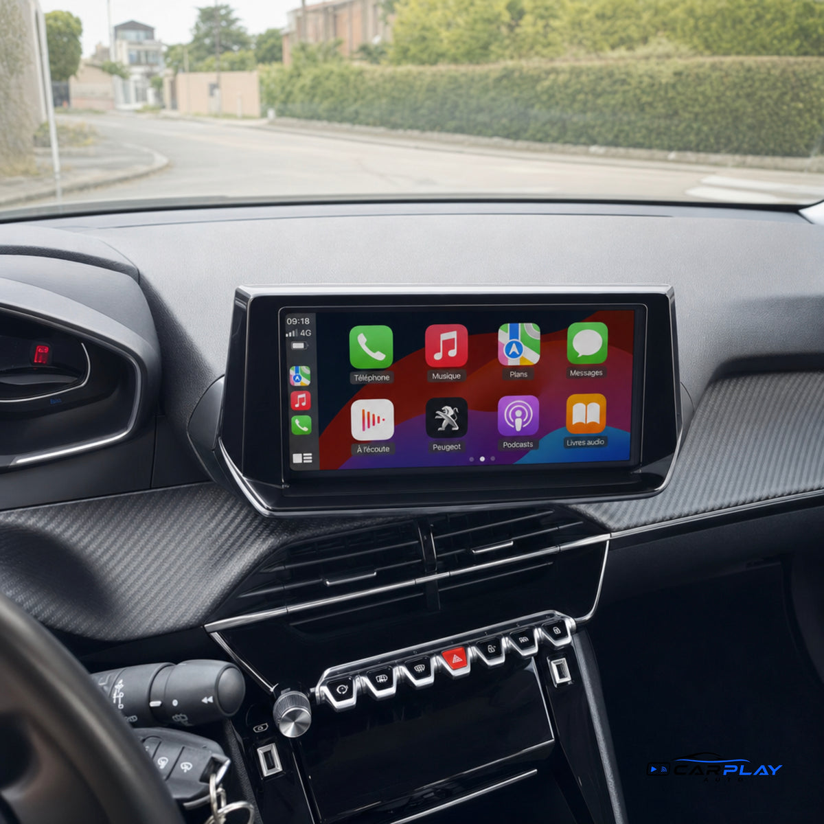 Écran CarPlay compatible avec Peugeot 208 II [2019-2025+]