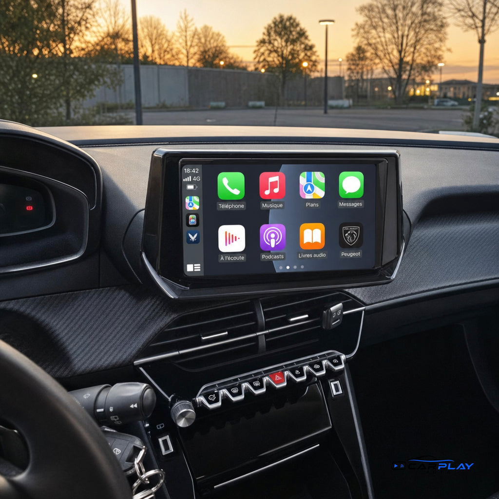 Écran CarPlay compatible avec Peugeot 208 II [2019-2025+]
