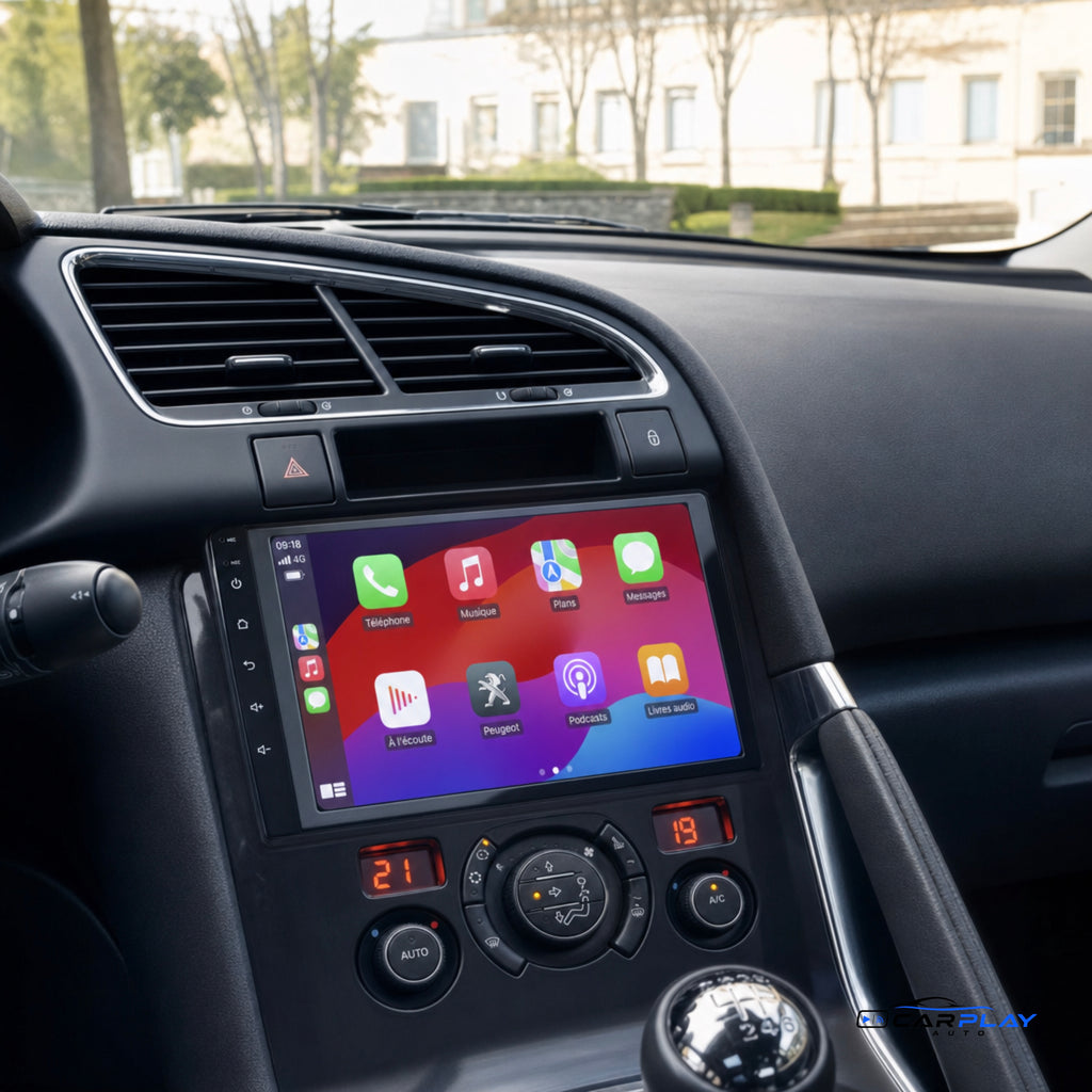 Écran CarPlay compatible avec Peugeot 3008 [2009-2016] - Clim. automatique