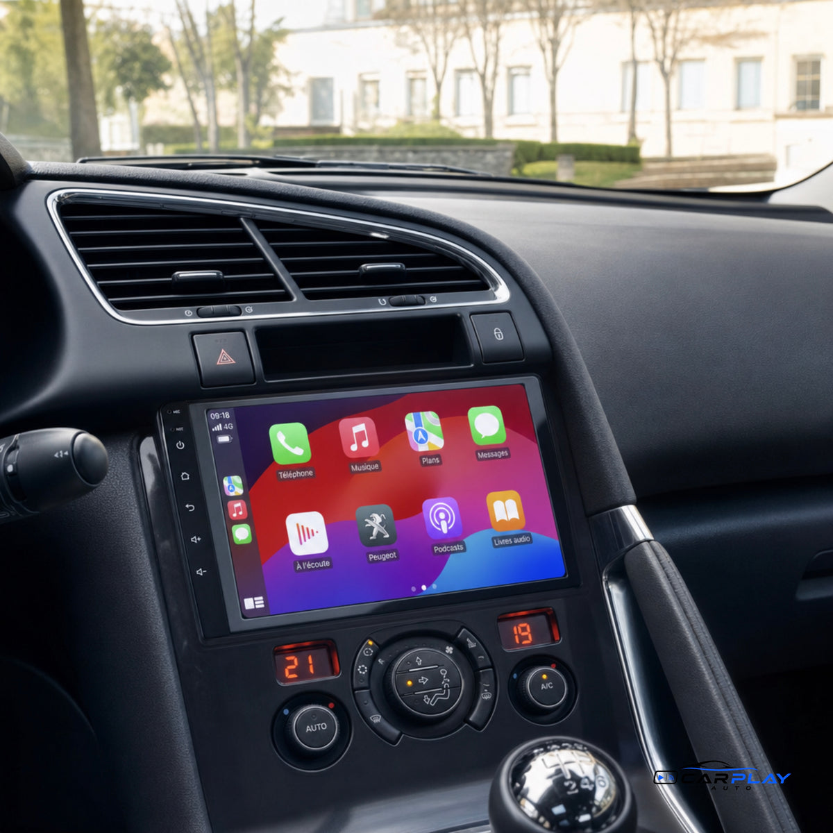 Écran CarPlay compatible avec Peugeot 3008 [2009-2016] - Clim. automatique