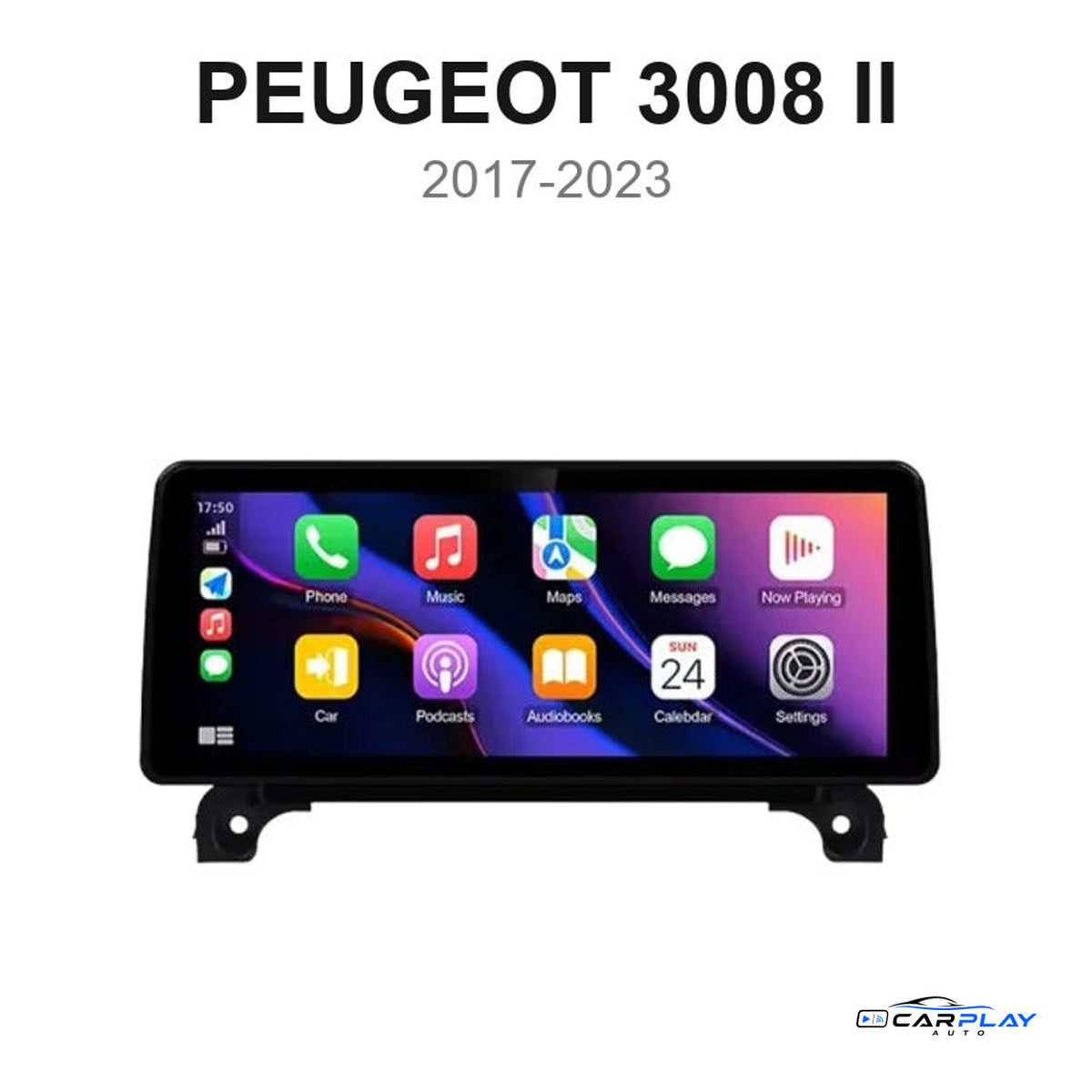 Écran CarPlay compatible avec Peugeot 3008 II [2017-2023]