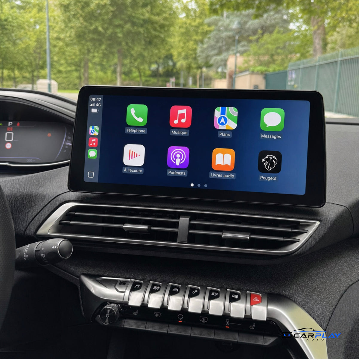 Écran CarPlay compatible avec Peugeot 3008 II [2017-2023]