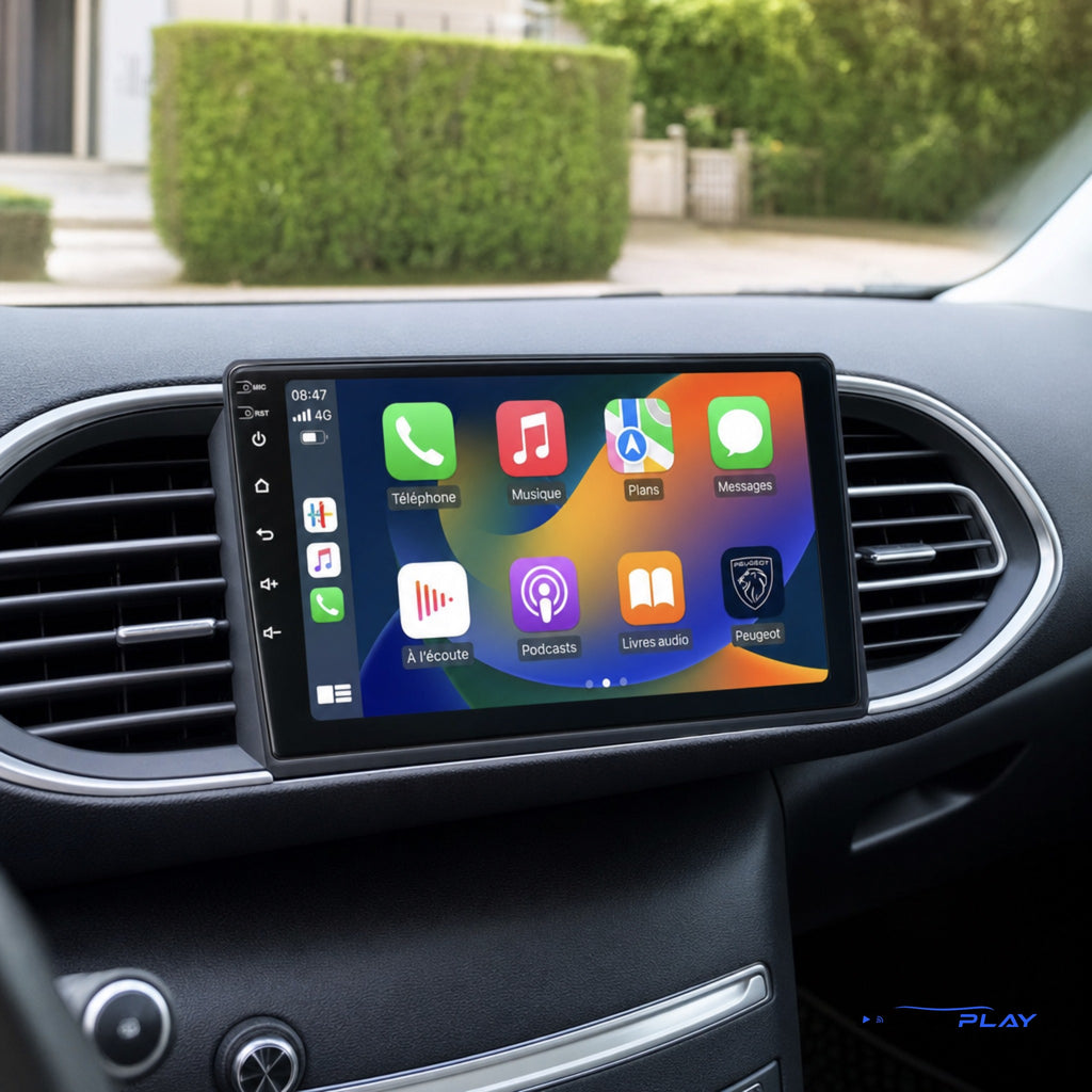Écran CarPlay compatible avec Peugeot 308 [2013-2021]
