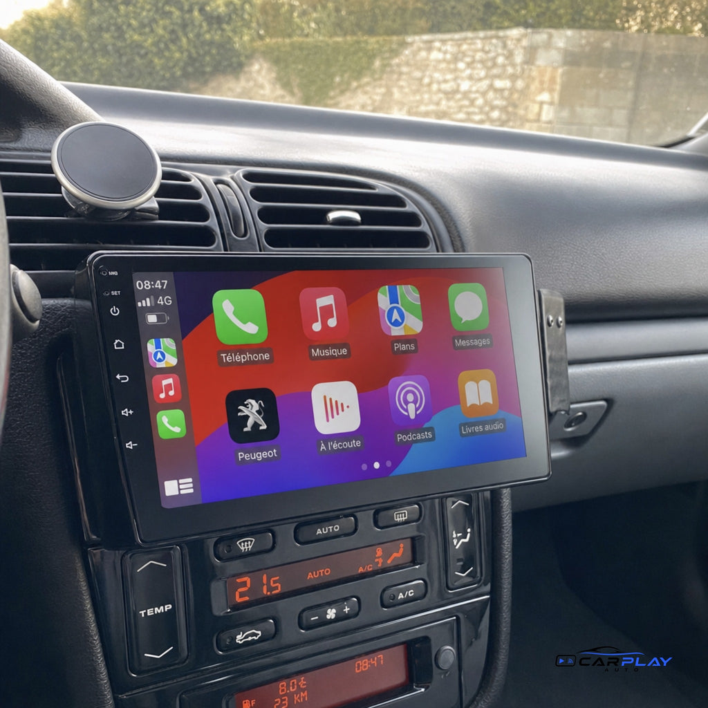 Écran CarPlay compatible avec Peugeot 406 [1994-2005]