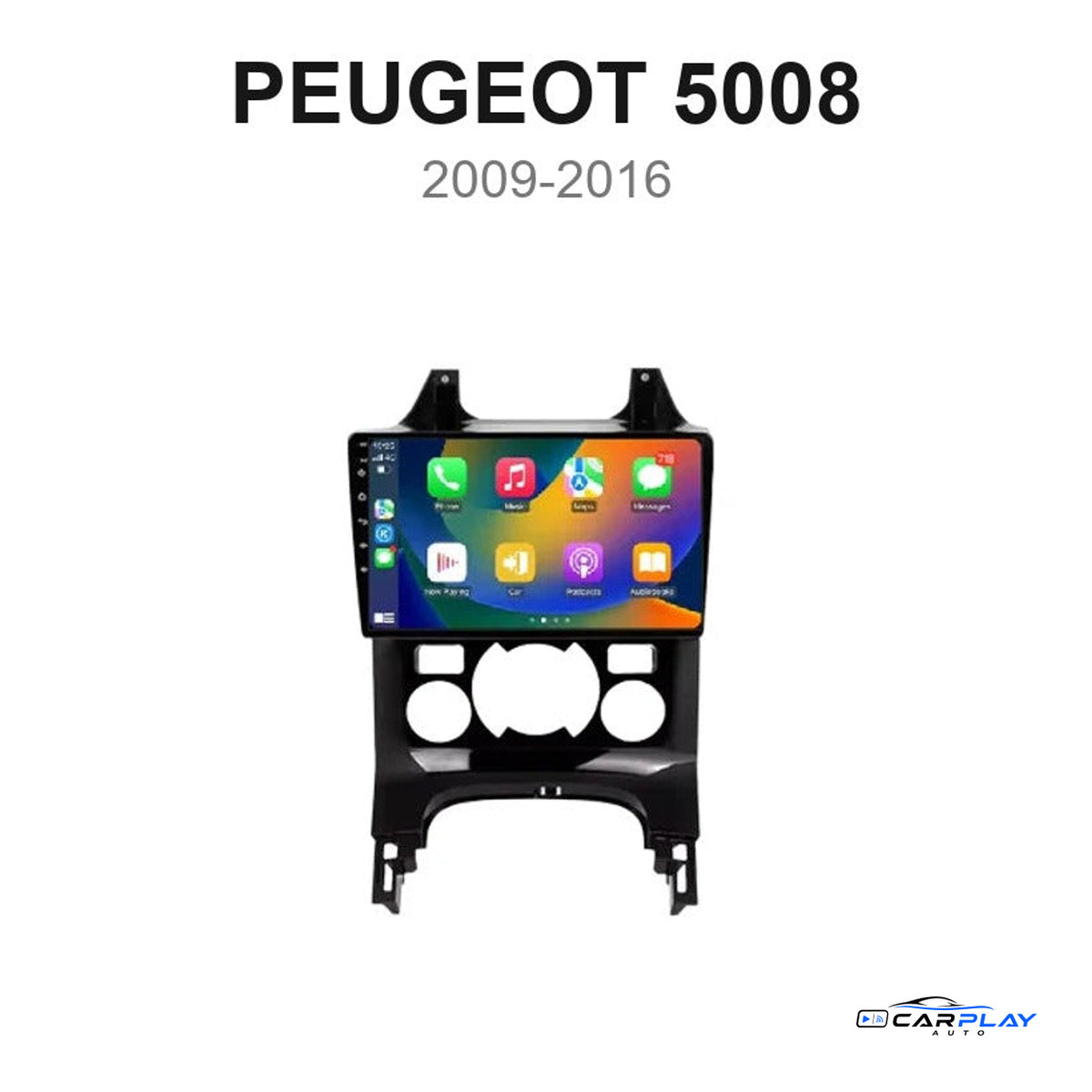 Écran CarPlay compatible avec Peugeot 5008 [2009-2016] CLIM. AUTO.