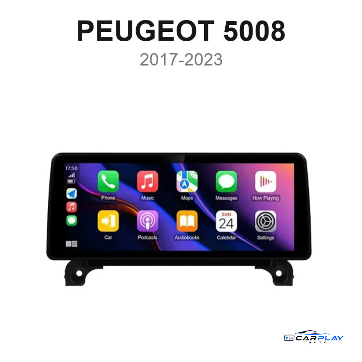Écran CarPlay compatible avec Peugeot 5008 [2017-2023]