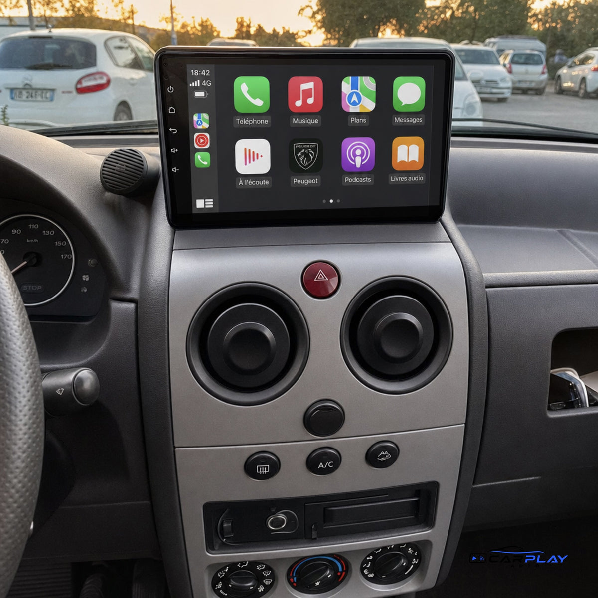 Écran CarPlay compatible avec Peugeot Expert [2002-2008]