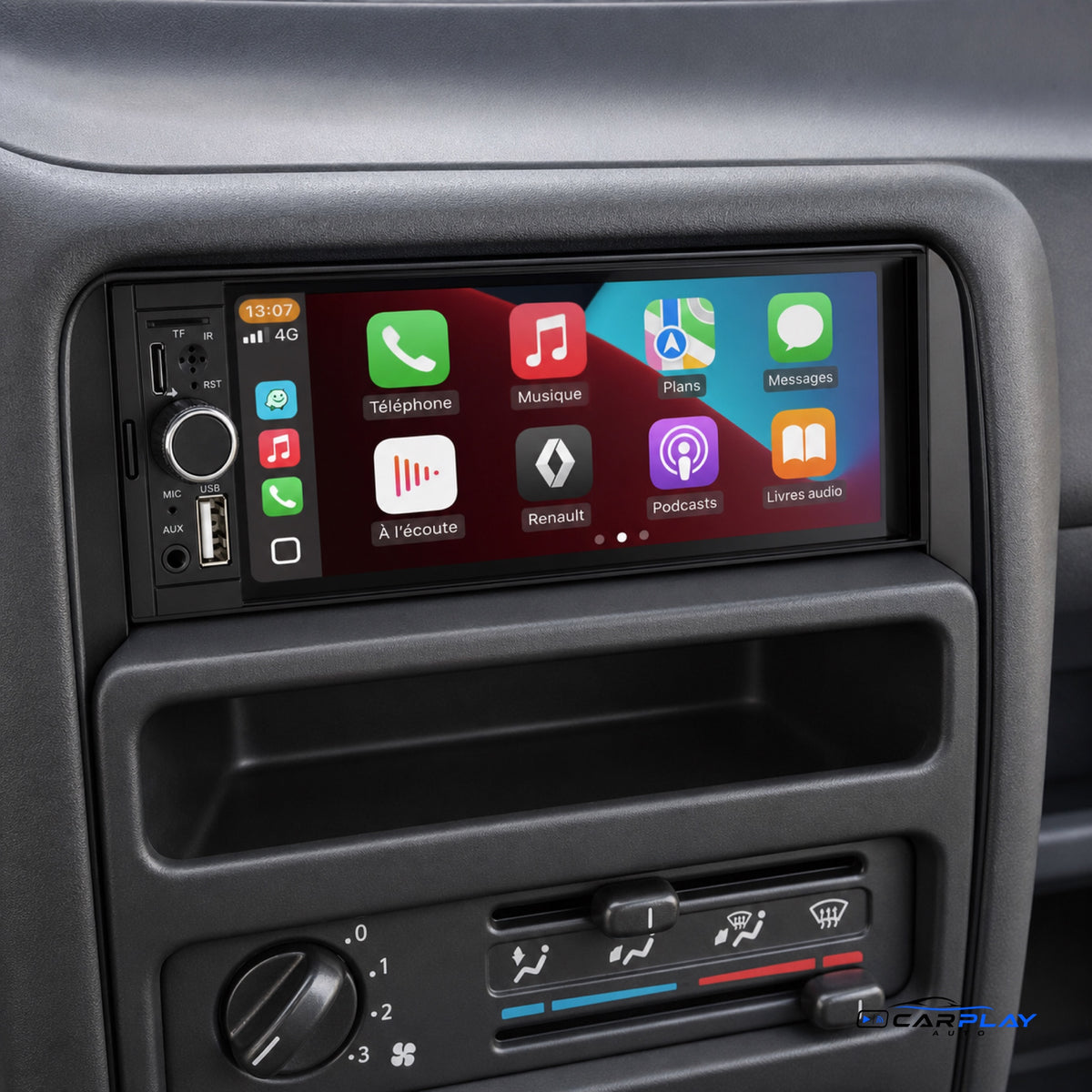 Écran CarPlay compatible avec Renault Kangoo [1997-2007]