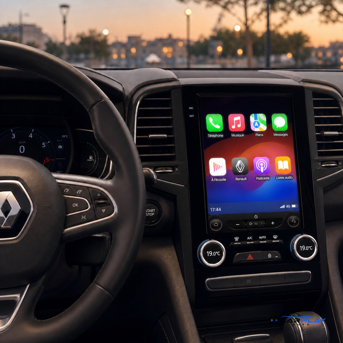 Écran CarPlay compatible avec Renault Koleos [2016-2022]
