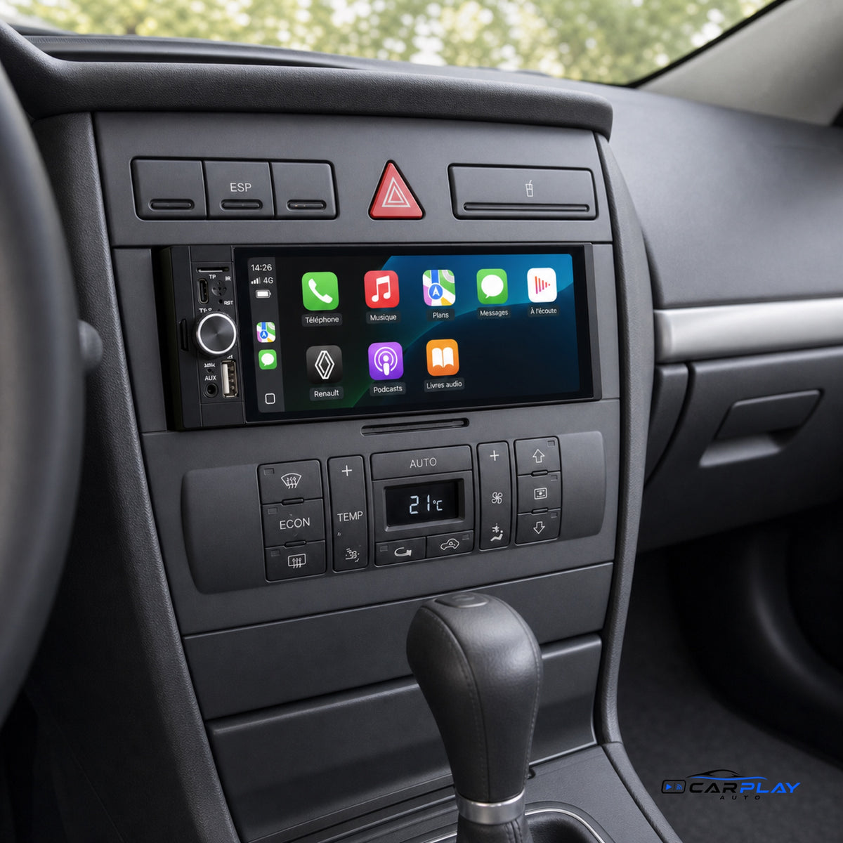 Écran CarPlay compatible avec Renault Laguna 2 [2000-2007]
