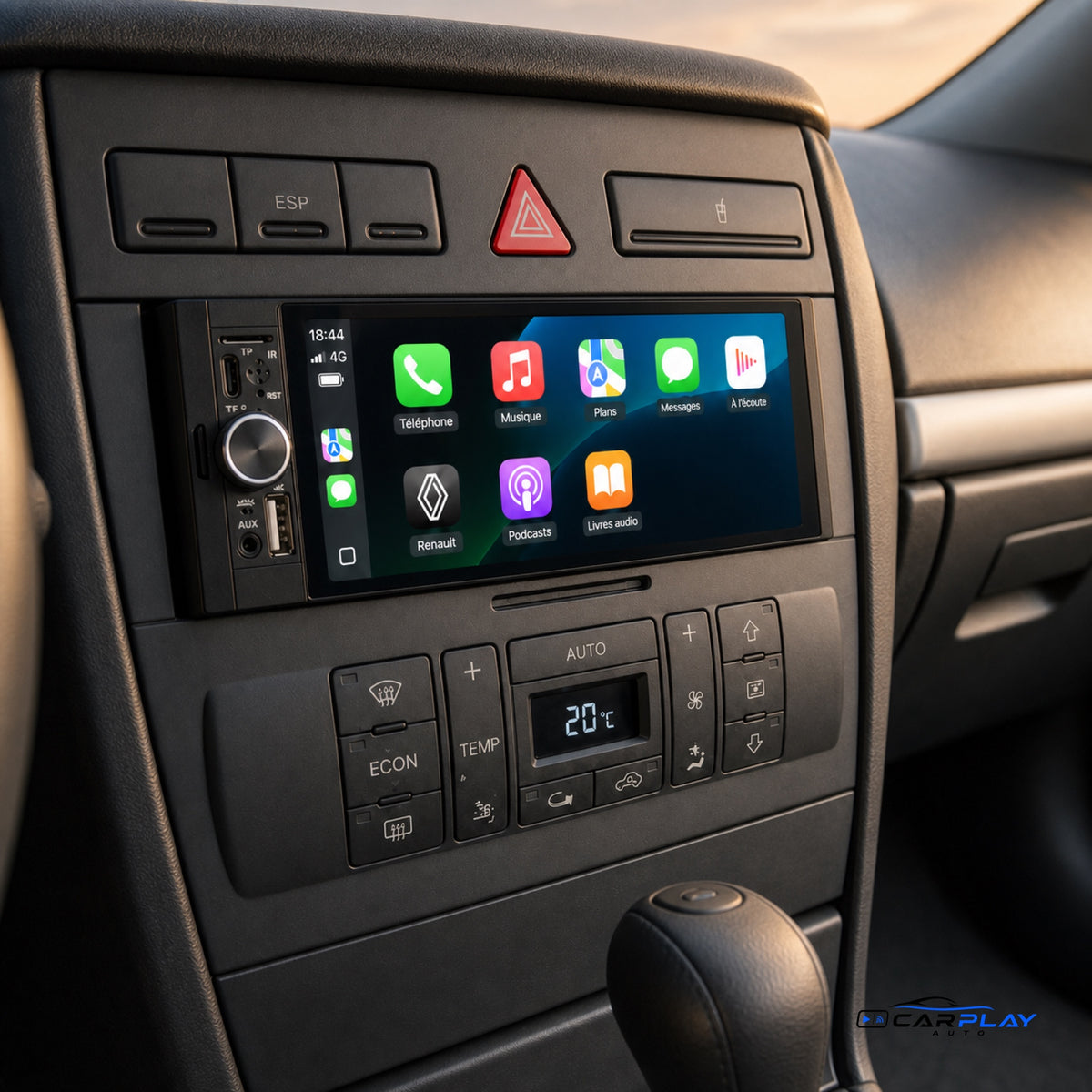Écran CarPlay compatible avec Renault Laguna 2 [2000-2007]