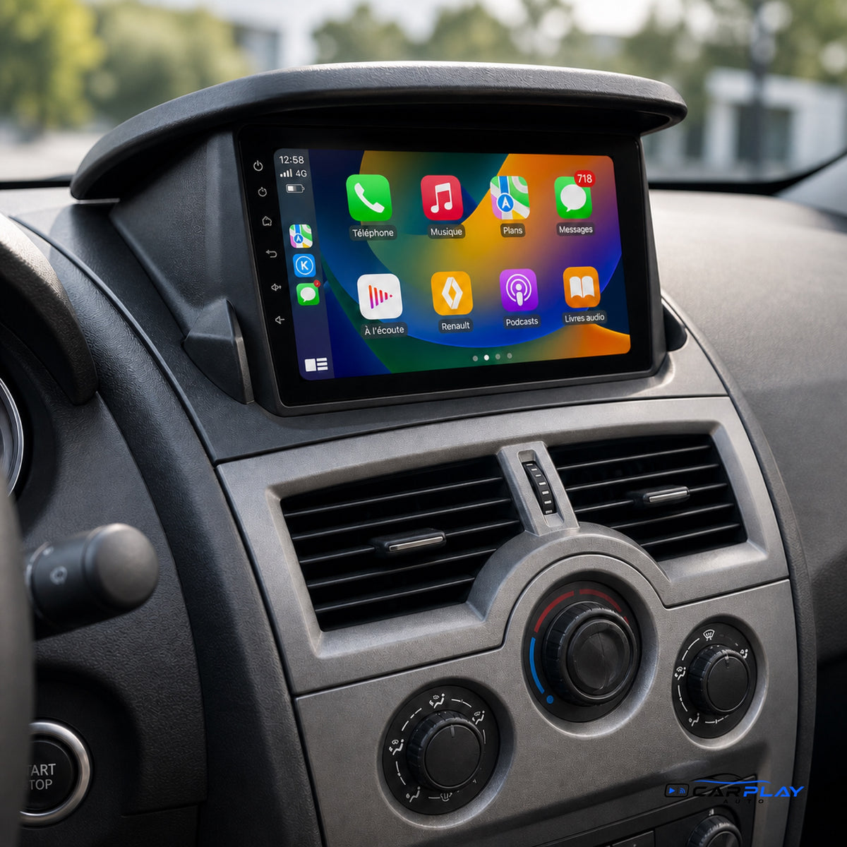 Écran CarPlay compatible avec Renault LAGUNA 2 [2001-2007] Type B ( Voir Image )