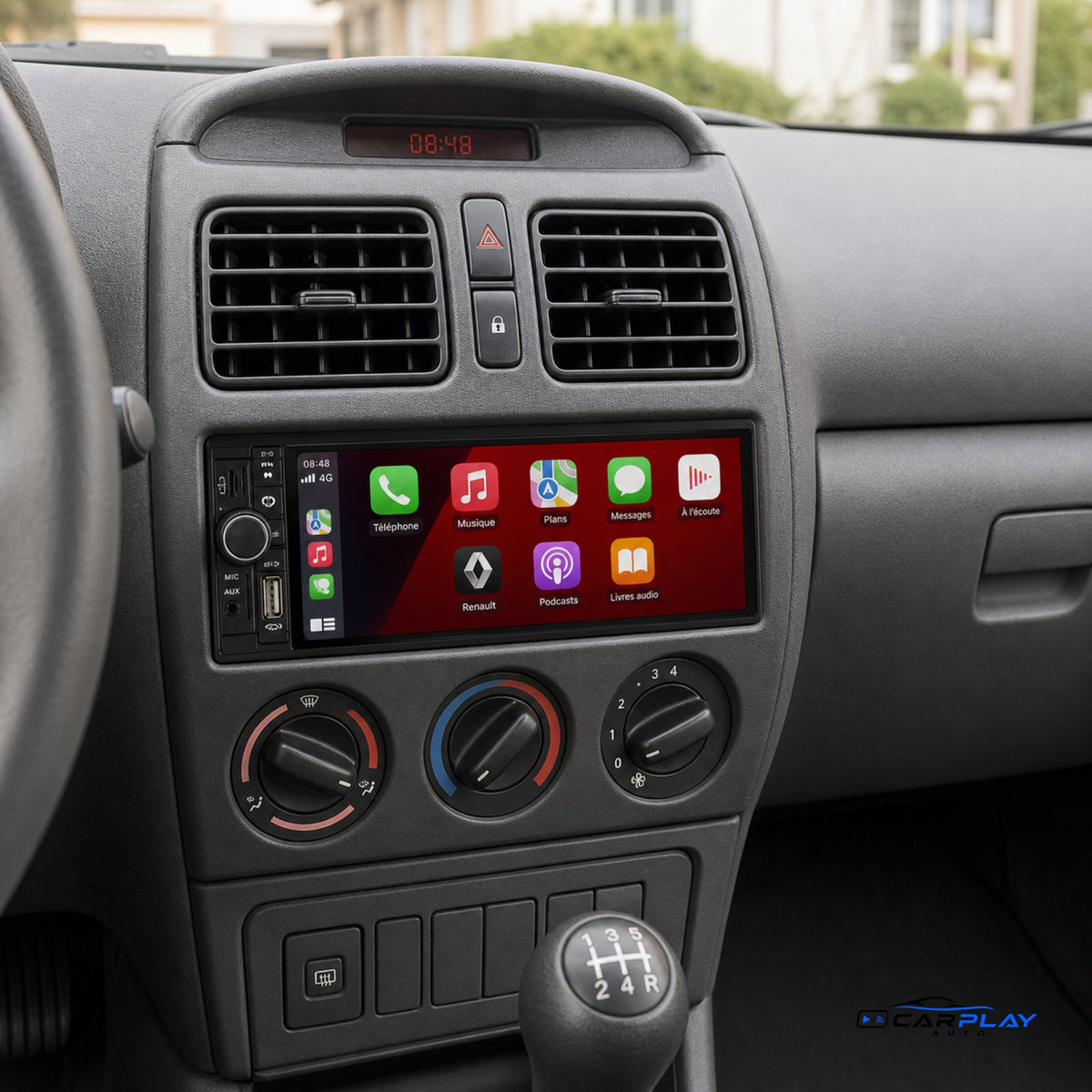 Écran CarPlay compatible avec Renault Mégane 1 [1999-2009]