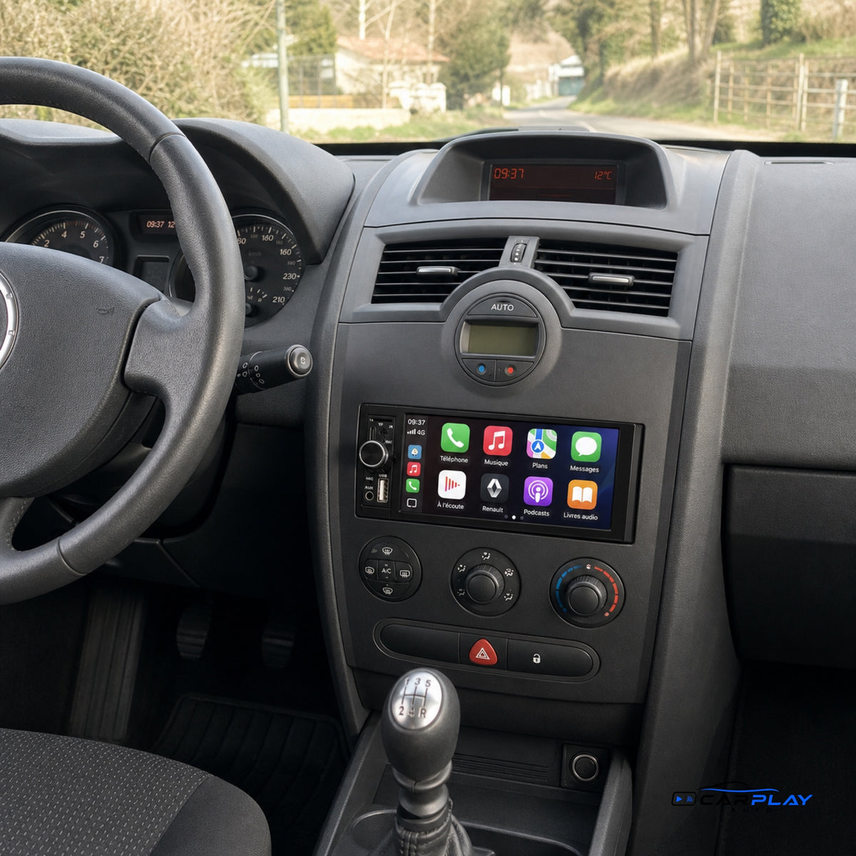 Écran CarPlay compatible avec Renault Mégane 2 [2002-2009]