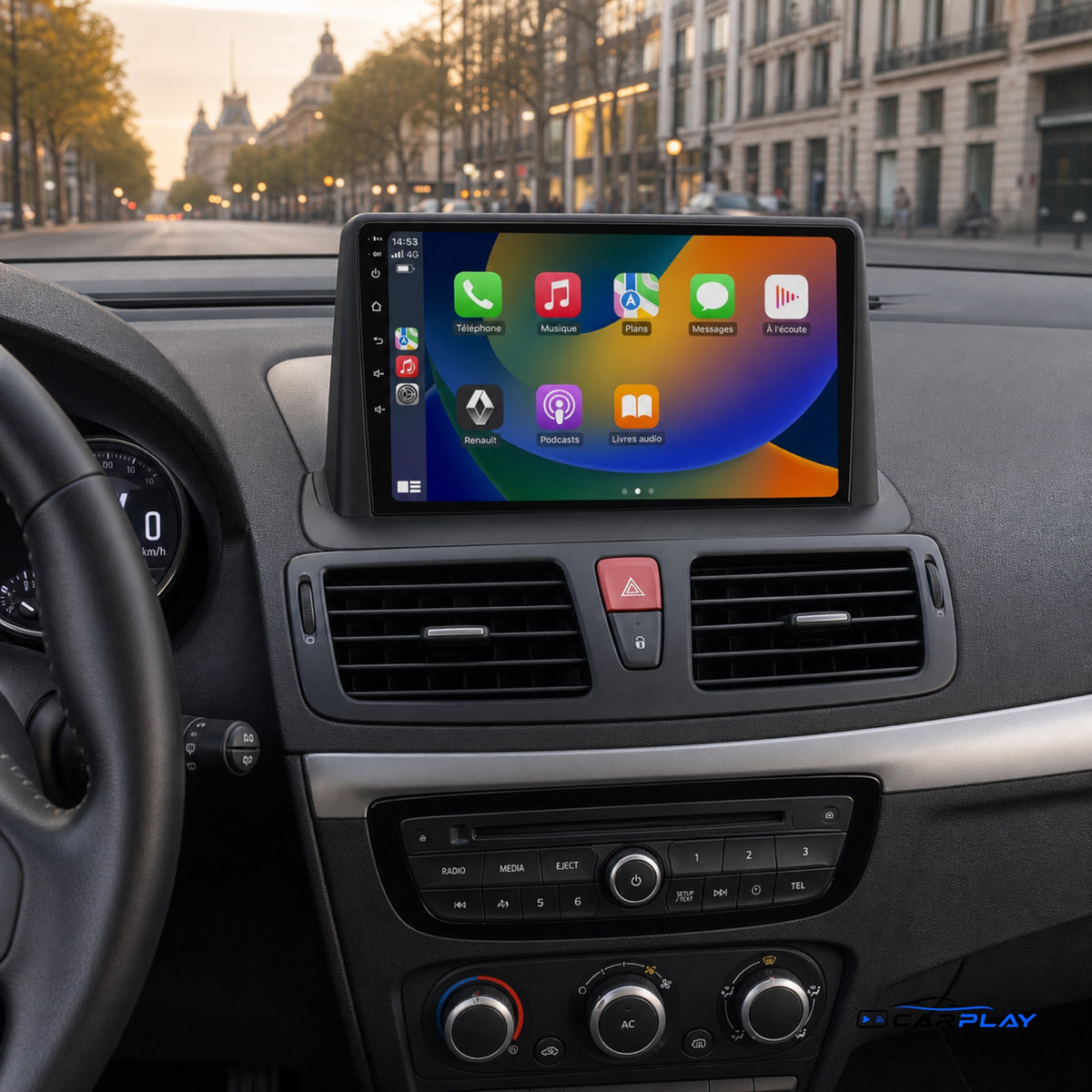 Écran CarPlay compatible avec Renault Mégane 3 [2008-2014]