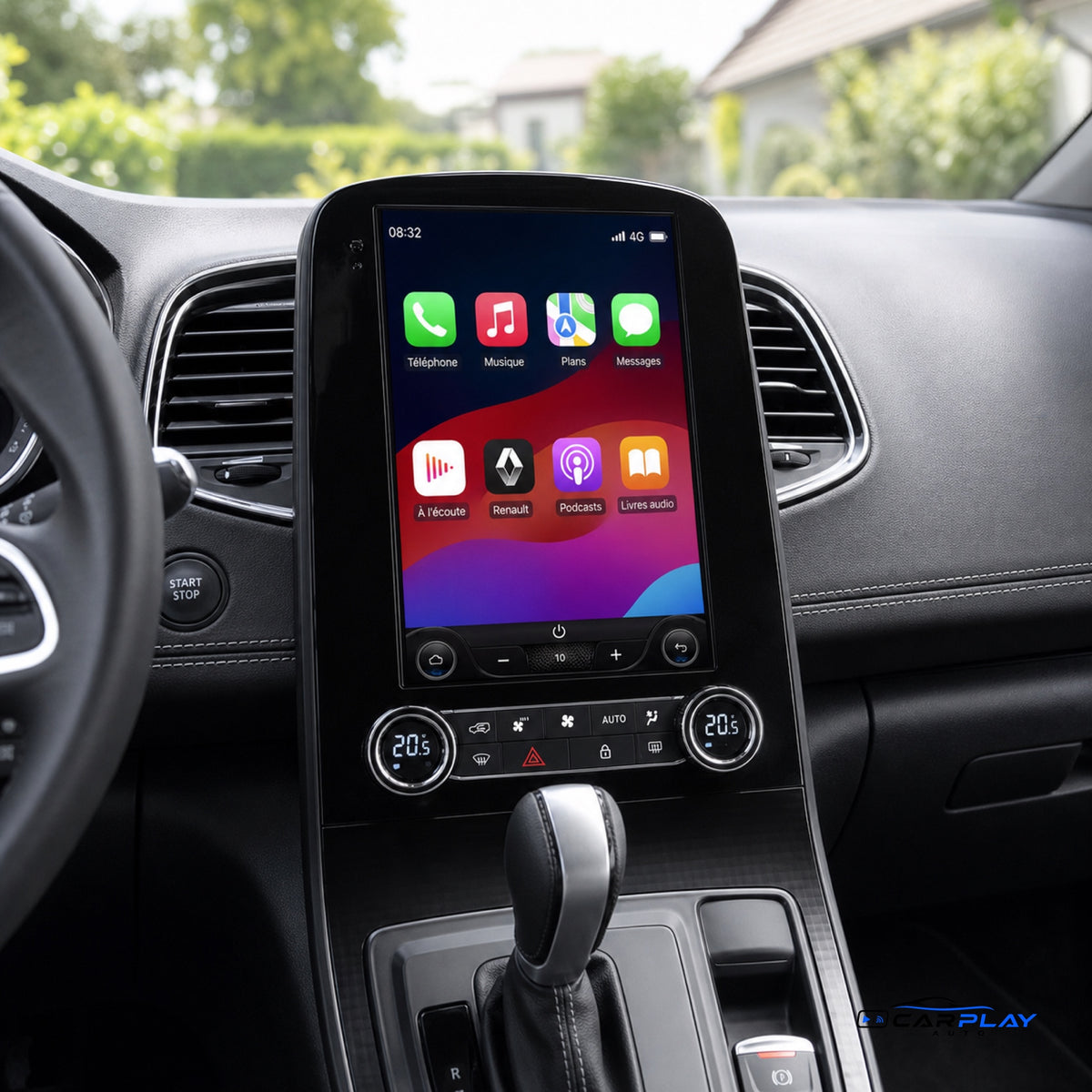 Écran CarPlay compatible avec Renault Scénic 3 Phase 2 / Scénic 4 [2016-2024]