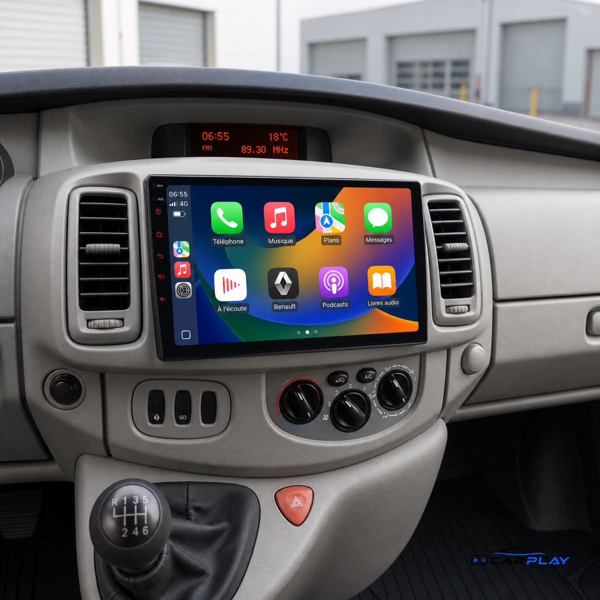 Écran CarPlay compatible avec Renault TRAFIC 2 [2006-2010]