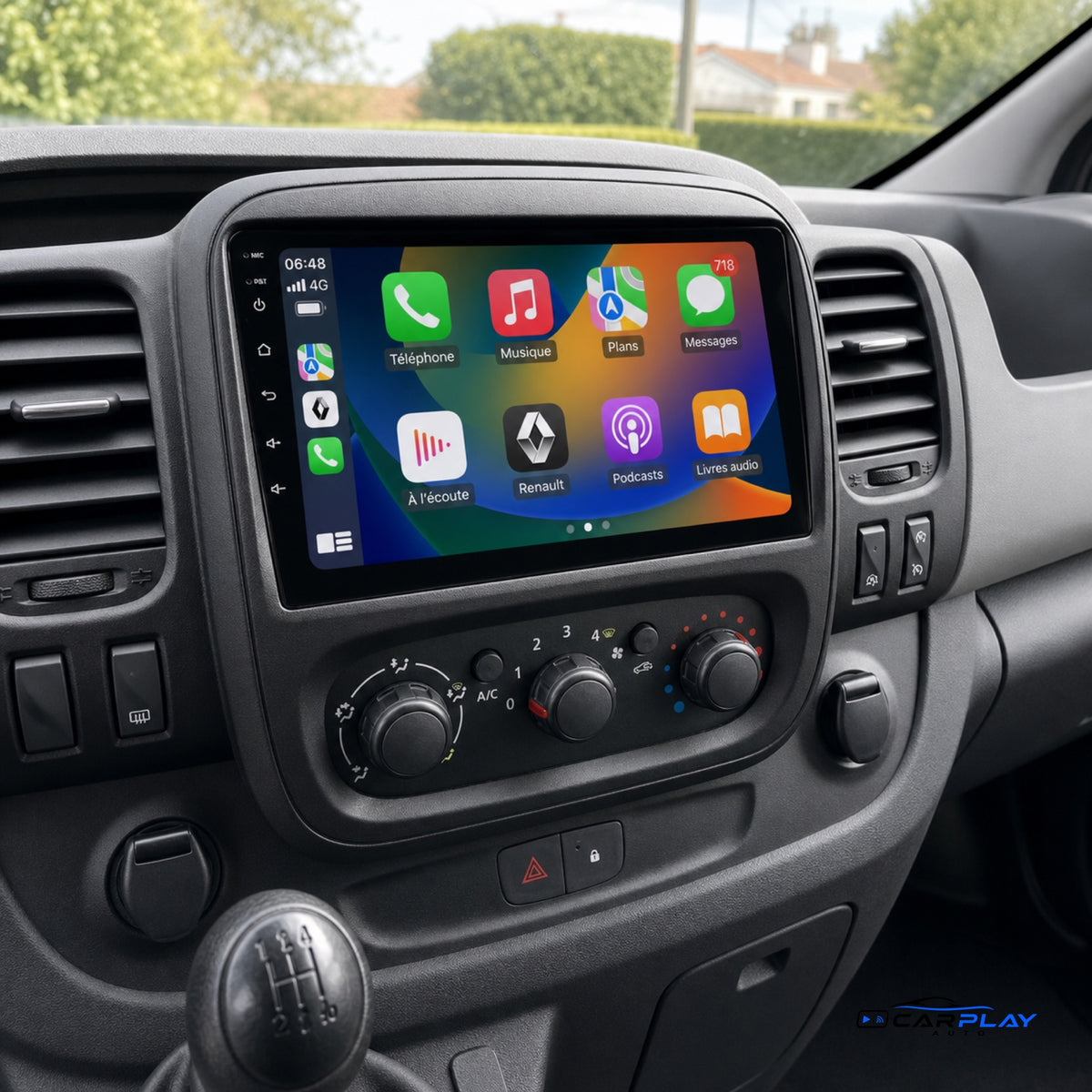 Écran CarPlay compatible avec Renault Trafic 3 [2014-2021] - Sans écran d'origine (A)
