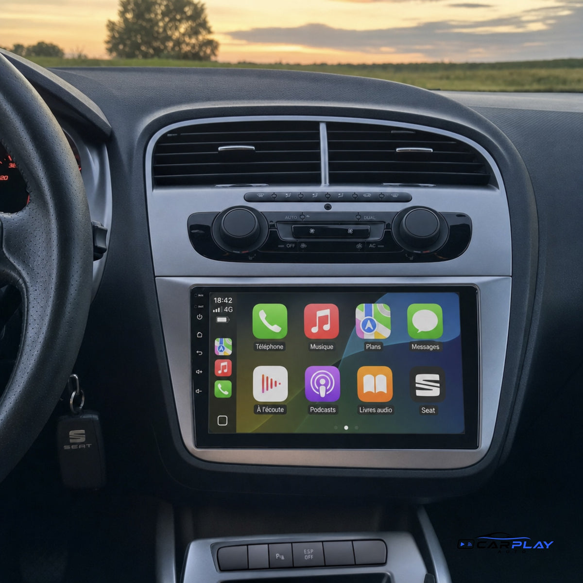 Écran CarPlay compatible avec Seat Altea / Altea XL [2004-2015]