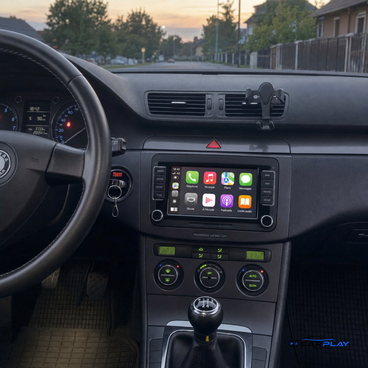 Écran CarPlay compatible avec Skoda Fabia [2011-2013]