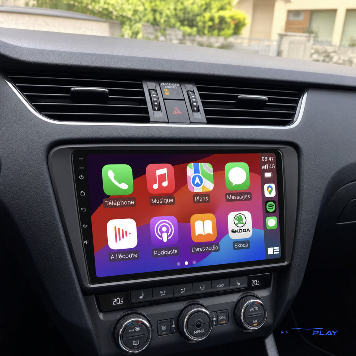 Écran CarPlay compatible avec Skoda Octavia [2013-2018]