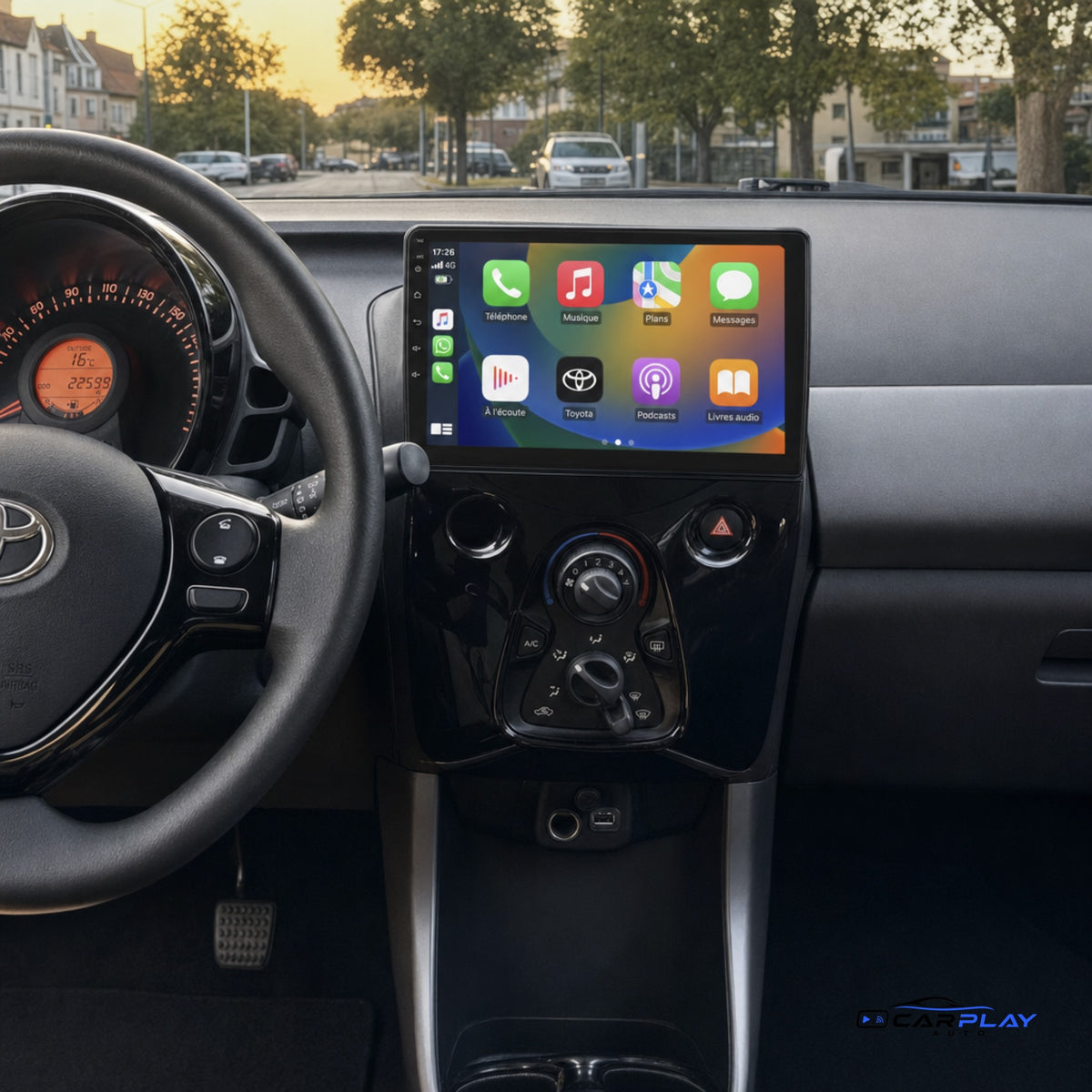 Écran CarPlay compatible avec Toyota Aygo B40 [2013-2021]