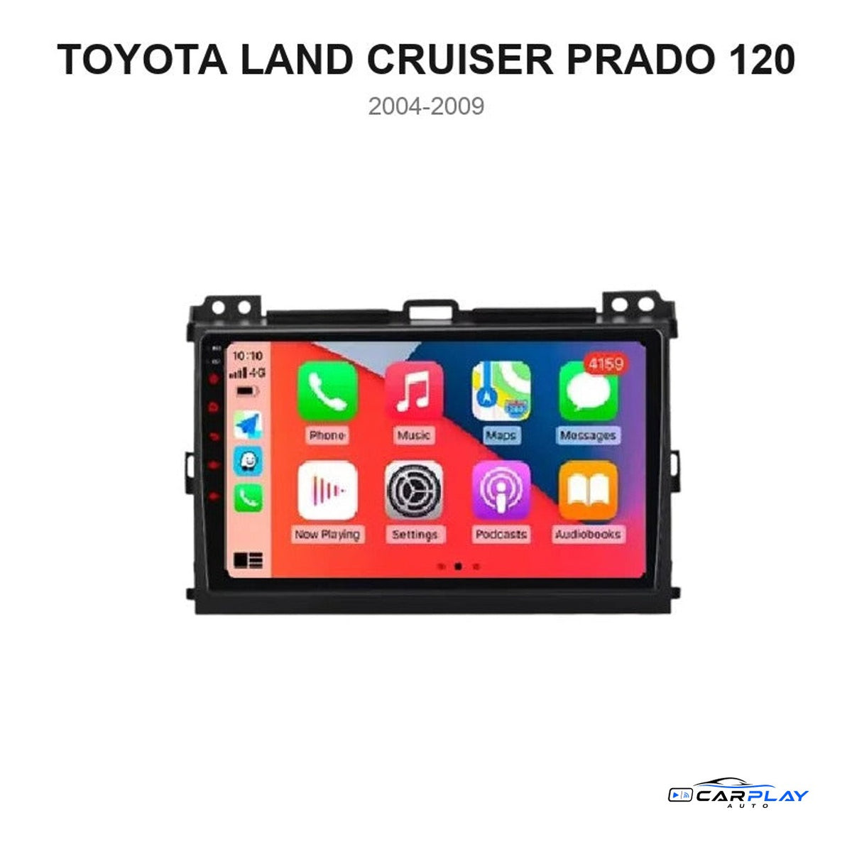 Écran CarPlay compatible avec Toyota Land Cruiser Prado 120 [2004-2009] - Système audio classique