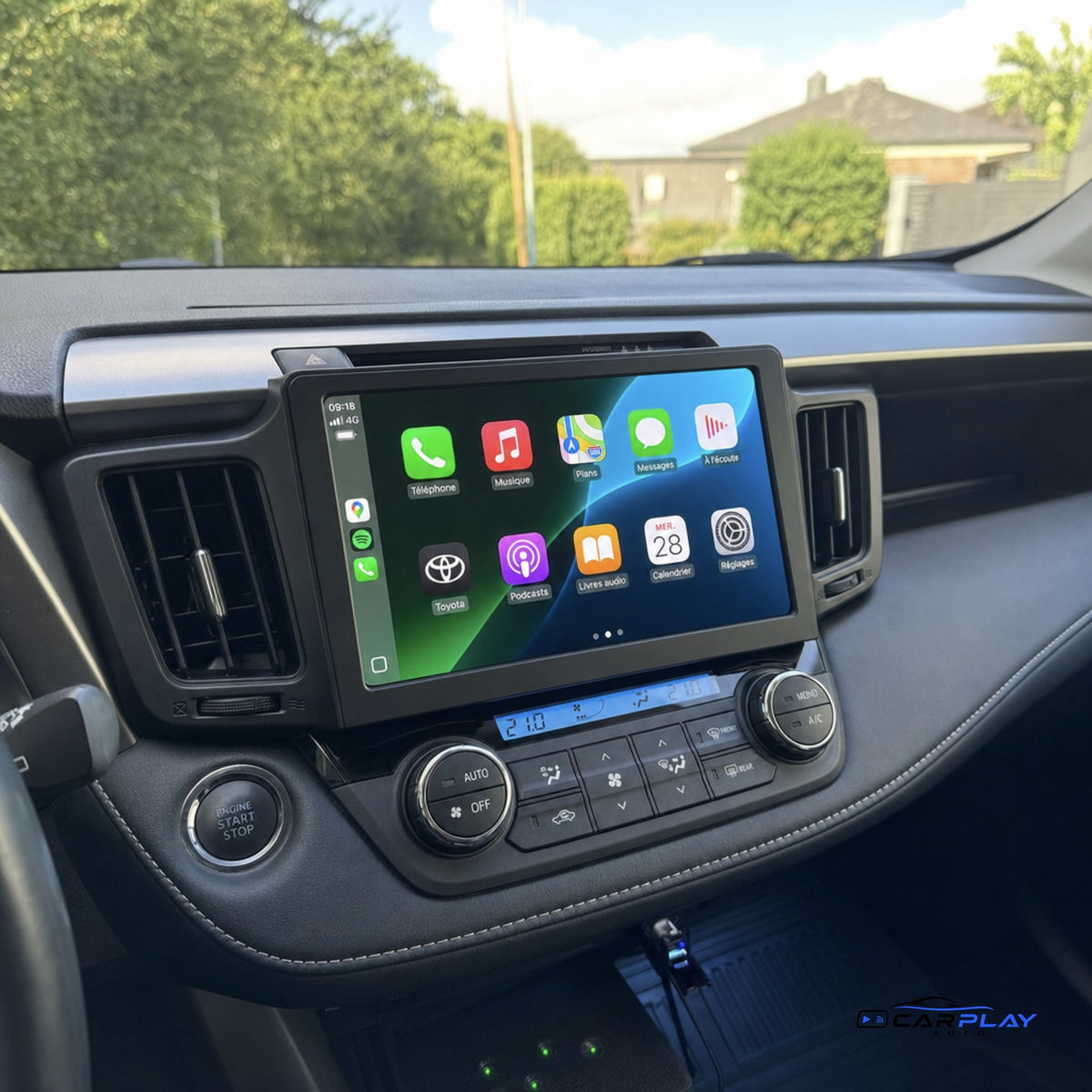 Écran CarPlay compatible avec Toyota RAV4 [2013-2018] - Climatisation automatique