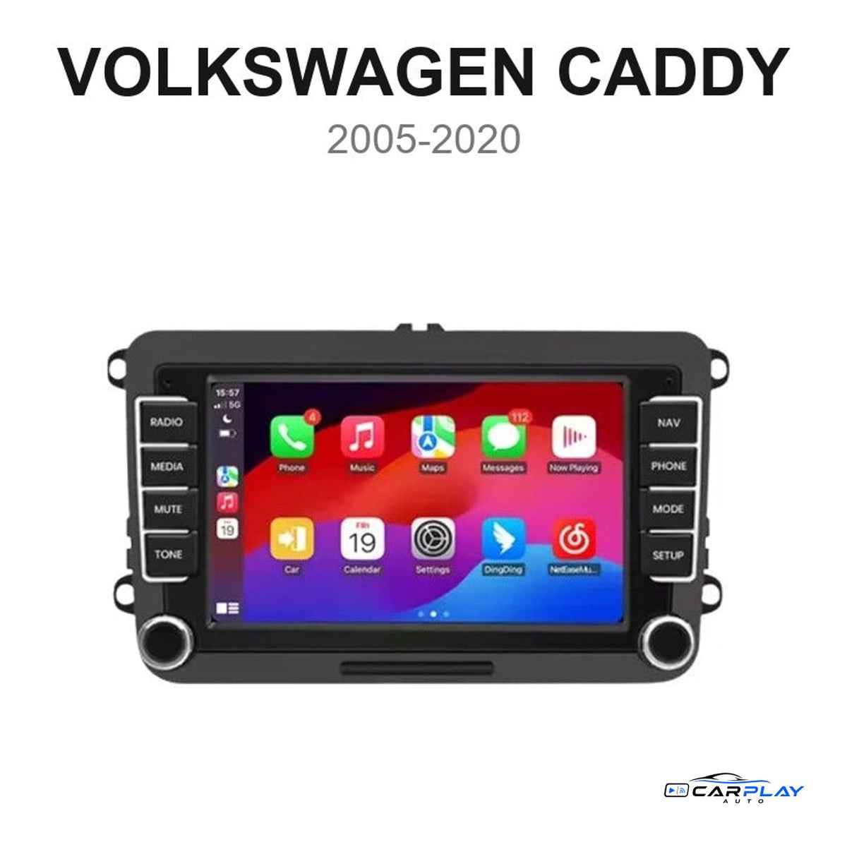 Écran CarPlay compatible avec Volkswagen Caddy [2005-2020]