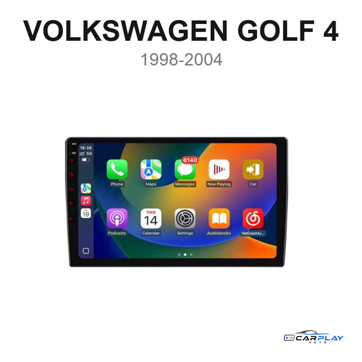 Écran CarPlay compatible avec Volkswagen Golf 4 [1998-2004] - Grand écran tactile