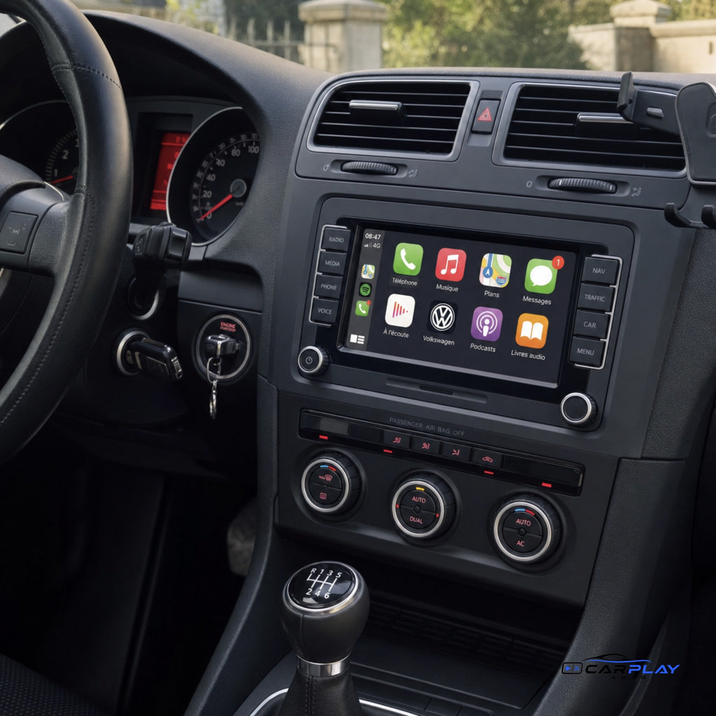 Écran CarPlay compatible avec Volkswagen Golf 6 [2008-2012]