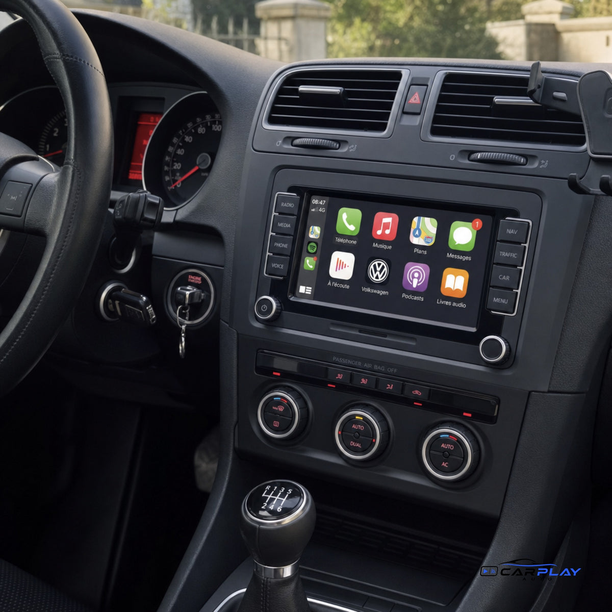 Écran CarPlay compatible avec Volkswagen Golf 6 [2008-2012]