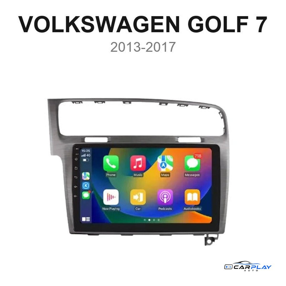 Écran CarPlay compatible avec Volkswagen Golf 7 [2013-2017] - Gris
