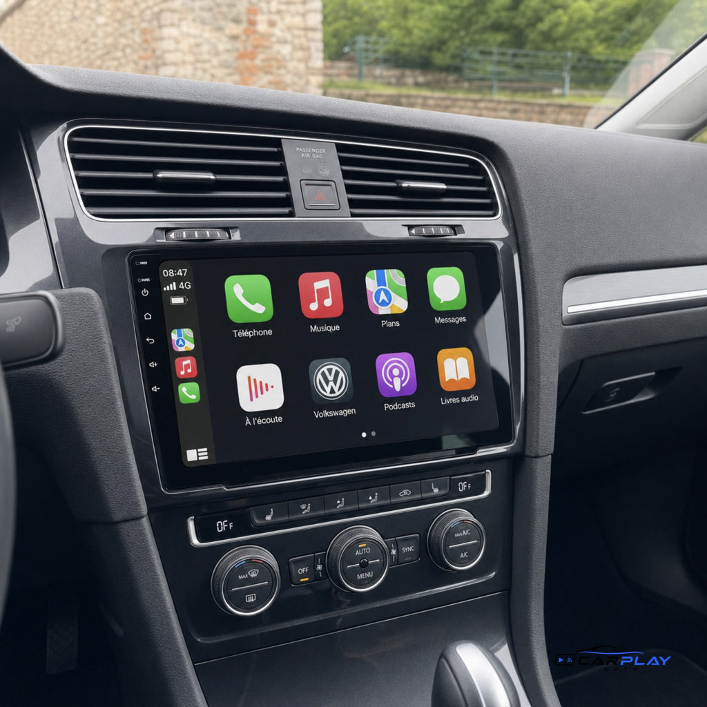 Écran CarPlay compatible avec Volkswagen Golf 7 [2013-2017] - Gris
