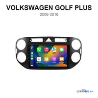 Écran CarPlay compatible avec Volkswagen Golf Plus [2006-2016] — Type B, warning triangulaire