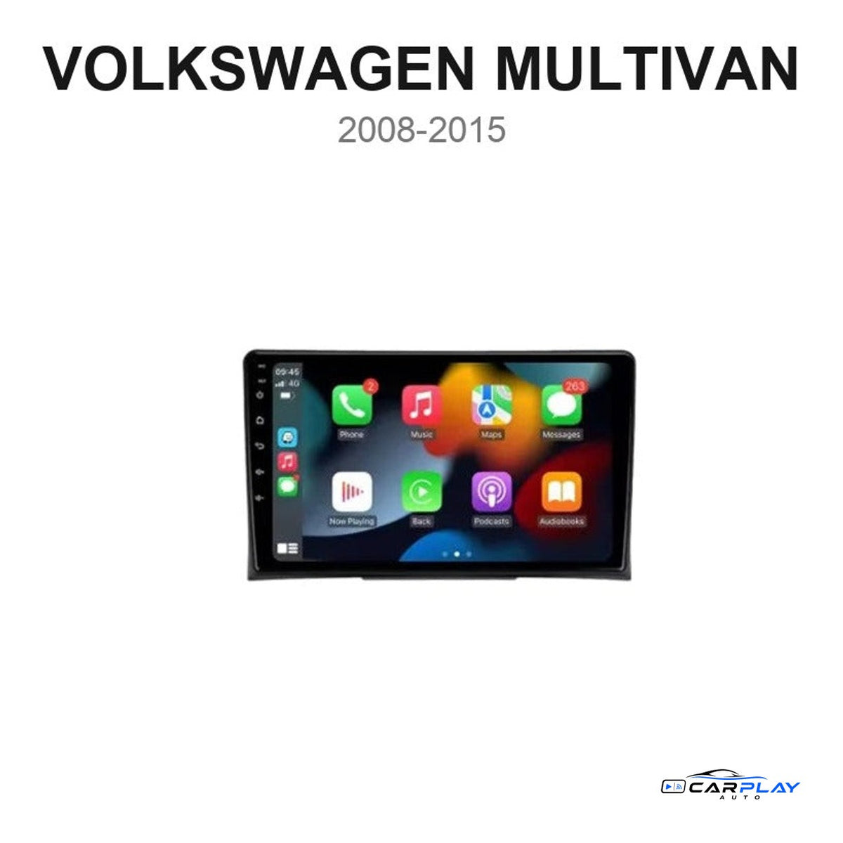 Écran CarPlay compatible avec Volkswagen Multivan [2008-2015]