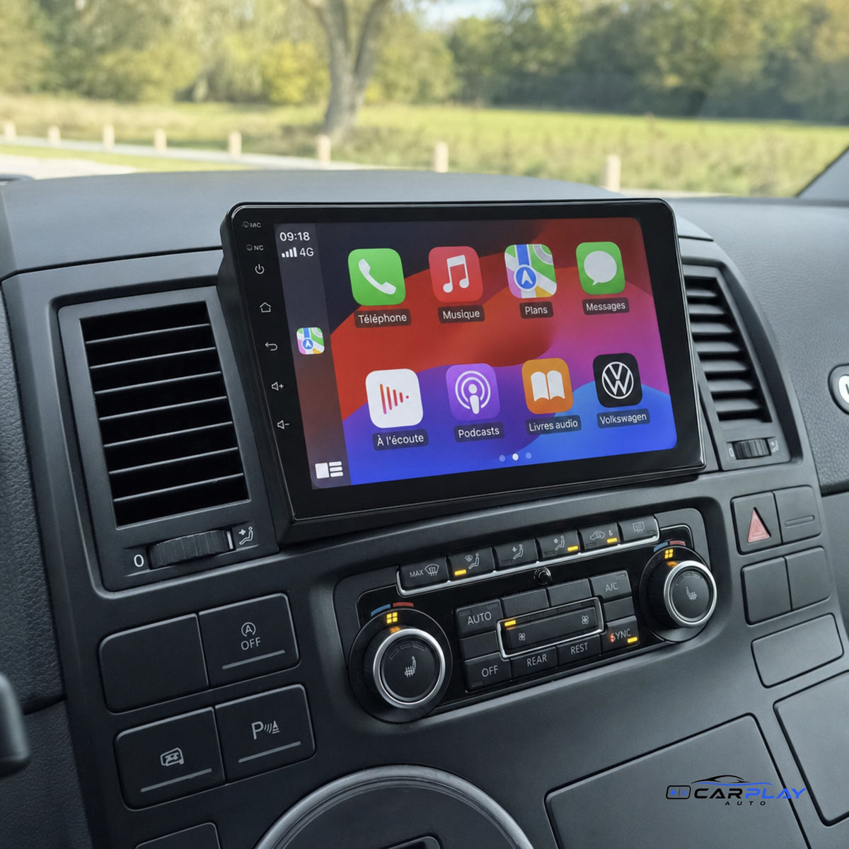 Écran CarPlay compatible avec Volkswagen Multivan [2008-2015]